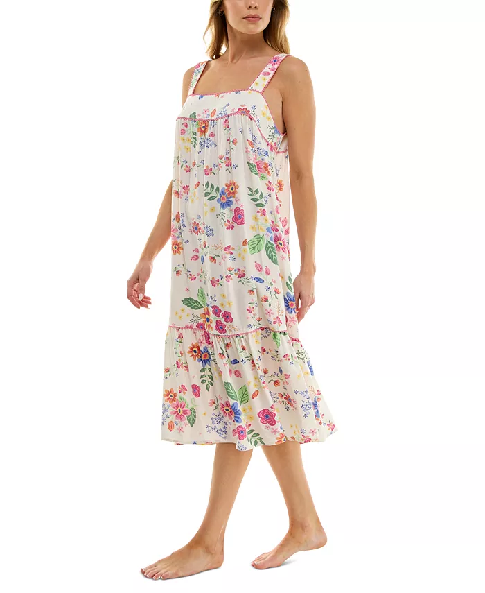 Женское печатное многослойное ночное платье-ками Roudelain, белый
Женское печатное многослойное ночное платье-ками Roudelain, белый