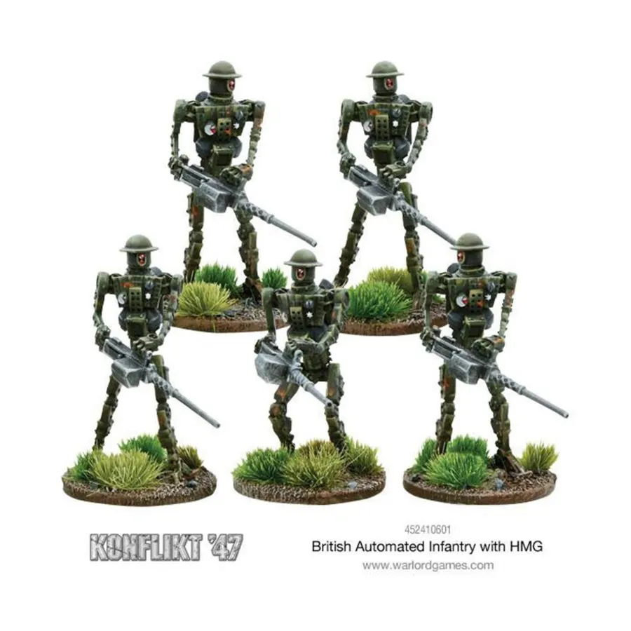 Британская автоматическая пехота с HMG, Konflikt '47 - British Army (28mm) (Warlord Games)
Британская автоматическая пехота с HMG, Konflikt '47 - British Army (28mm) (Warlord Games)