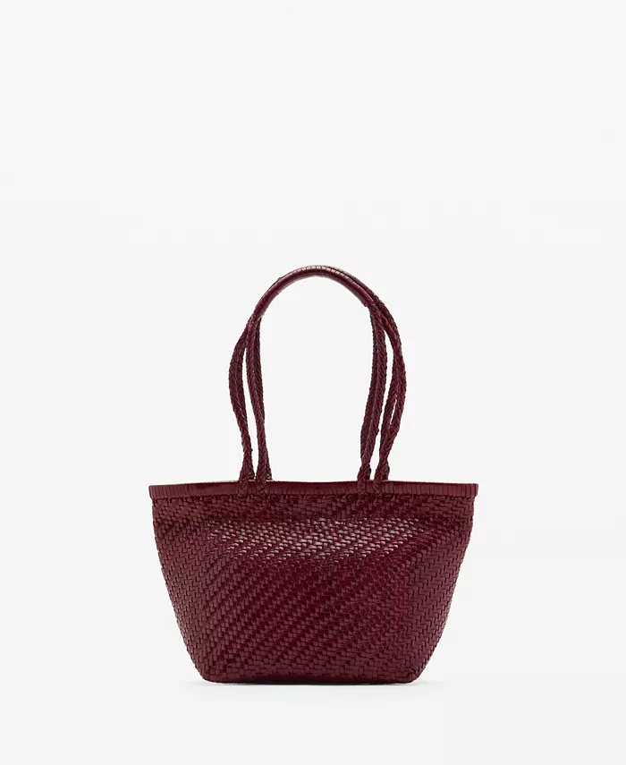 Женская плетеная кожаная сумка через плечо MANGO, красный
Женская плетеная кожаная сумка через плечо MANGO, красный