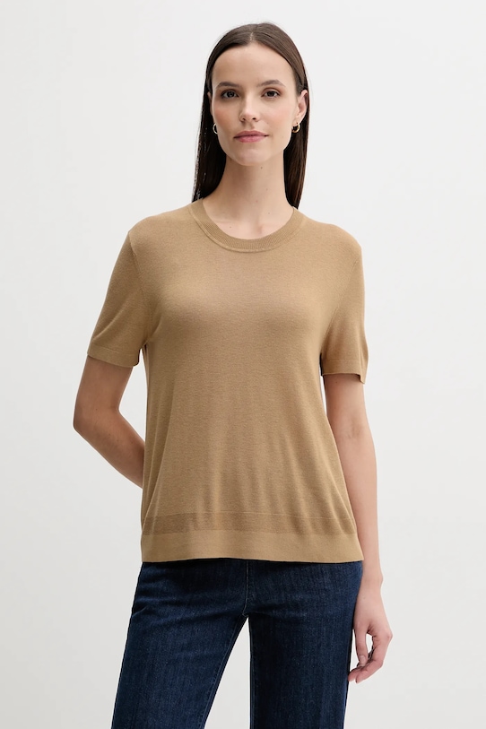 Шелковая футболка United Colors Of Benetton, бежевый
Шелковая футболка United Colors Of Benetton, бежевый