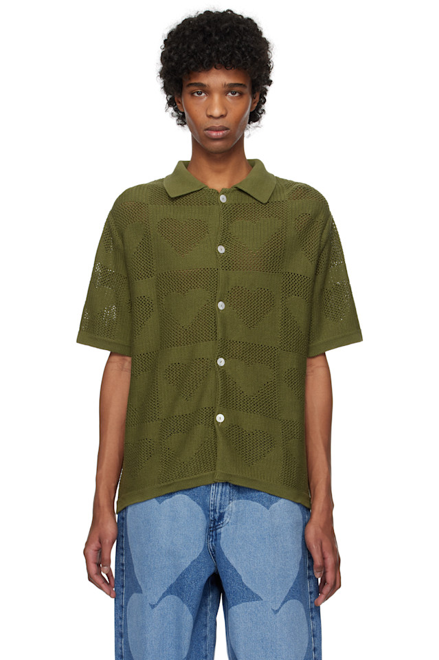 Рубашка "Сеть Купидона" Carne Bollente, зеленый
Рубашка "Сеть Купидона" Carne Bollente, зеленый