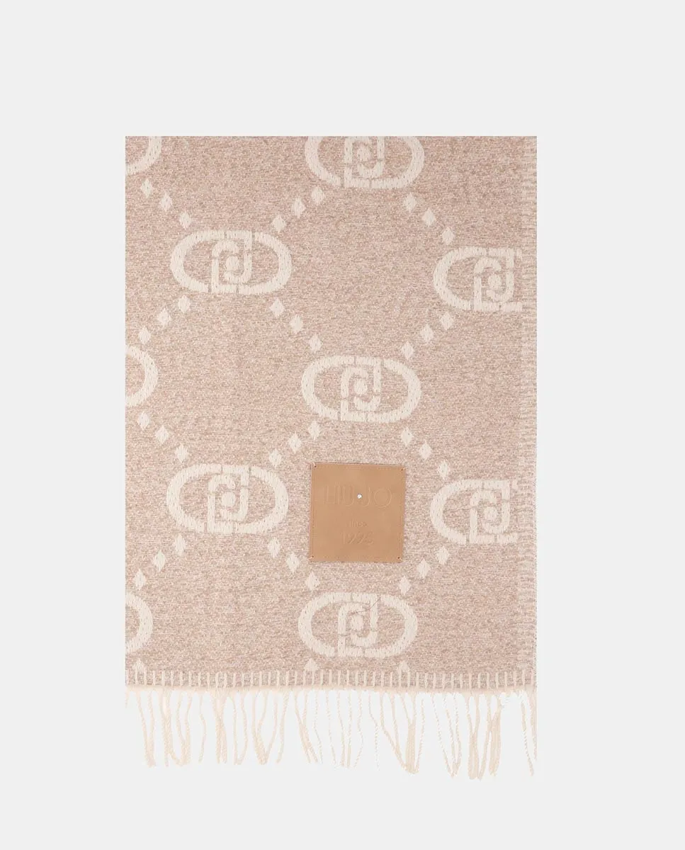 Макси шарф с логотипом Liujo, бежевый
Макси шарф с логотипом Liujo, бежевый