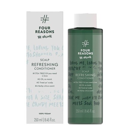 Оригинальный освежающий кондиционер для кожи головы с маслом чайного дерева, 8,45 жидких унций, Four Reasons
Оригинальный освежающий кондиционер для кожи головы с маслом чайного дерева, 8,45 жидких унций, Four Reasons