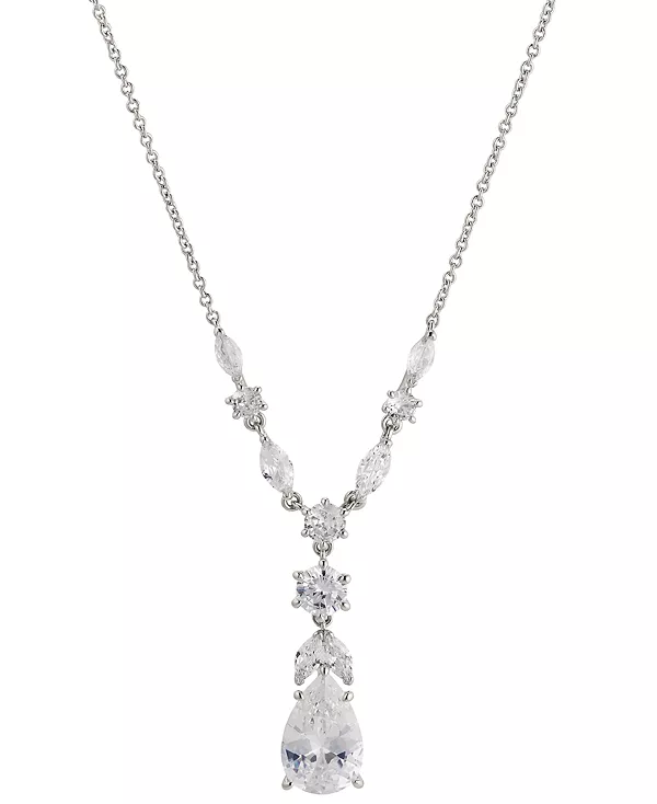 Ожерелье-Лариат грушевидной формы с родиевым покрытием из кубического циркония, 16 дюймов + 2 дюйма, создано для Macy's. Eliot Danori, rhodium
Ожерелье-Лариат грушевидной формы с родиевым покрытием из кубического циркония, 16 дюймов + 2 дюйма, создано для Macy's. Eliot Danori, rhodium