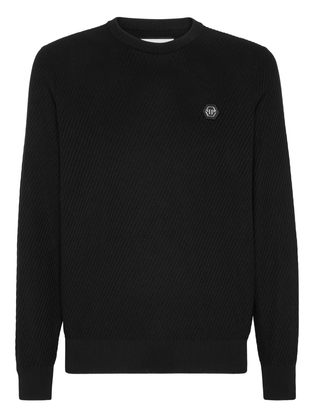 Свитер в рубчик с логотипом Philipp Plein, черный
Свитер в рубчик с логотипом Philipp Plein, черный