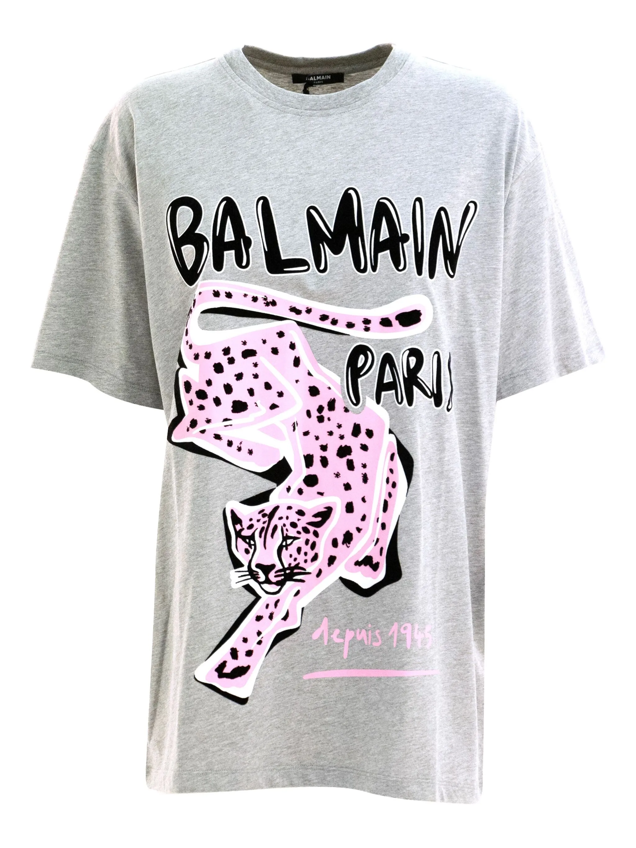 Футболка с леопардовым принтом Balmain, серый
Футболка с леопардовым принтом Balmain, серый