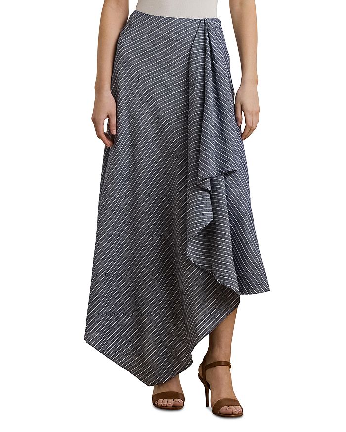 Полосатая льняная юбка миди трапеция Ralph Lauren, синий
Полосатая льняная юбка миди трапеция Ralph Lauren, синий