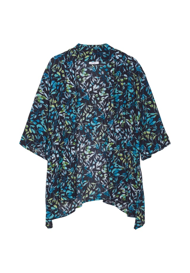 Блузка-Пиджак с принтом в виде листьев в форме точек Sheego, синий
Блузка-Пиджак с принтом в виде листьев в форме точек Sheego, синий