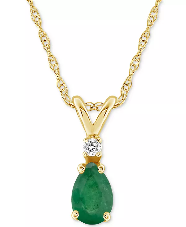 Ожерелье с подвеской 18 дюймов из 14-каратного золота (также с рубинами и изумрудами) с сапфирами (1/2 карата) и бриллиантами Macy'S, emerald
Ожерелье с подвеской 18 дюймов из 14-каратного золота (также с рубинами и изумрудами) с сапфирами (1/2 карата) и бриллиантами Macy'S, emerald