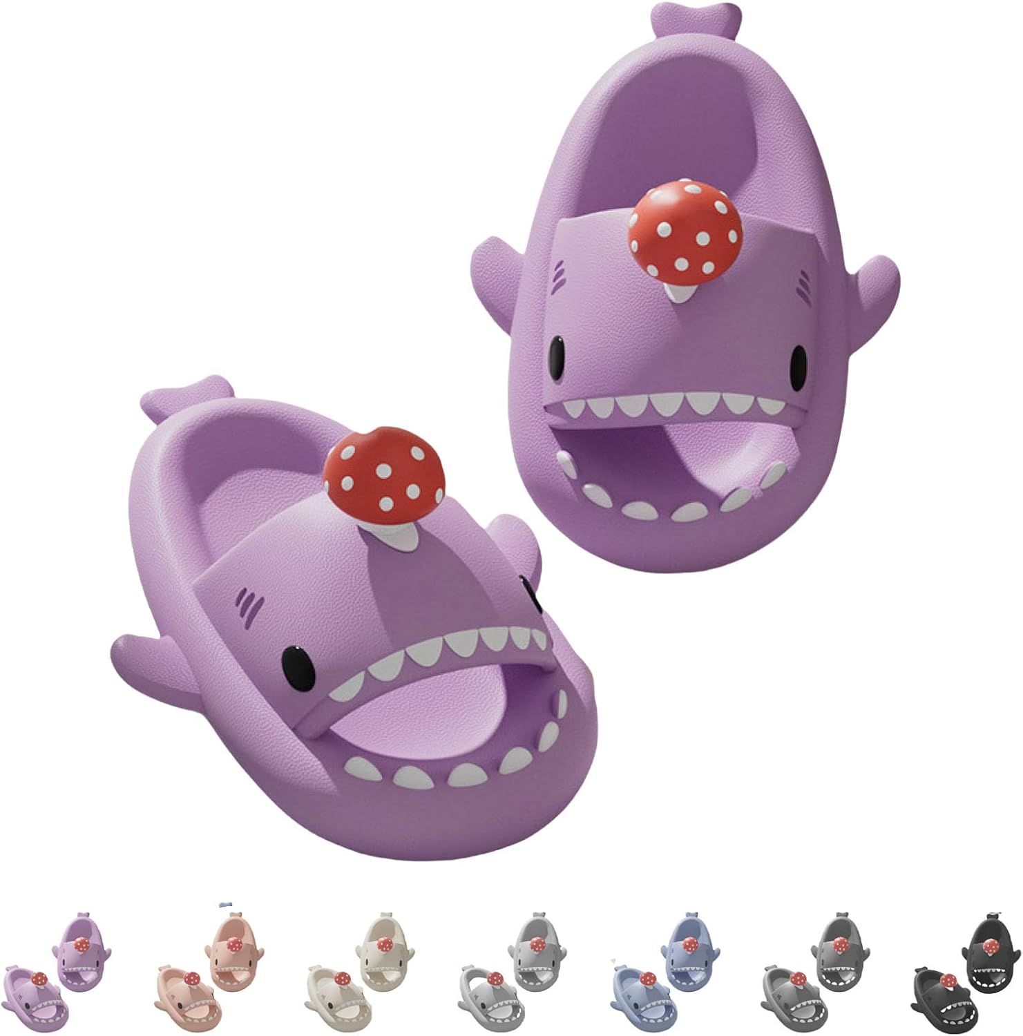 Сандалии Mushroom Shark для мужчин и женщин - нескользящие удобные сандалии с толстой мягкой подошвой - унисекс для ванной, душа, бассейна и пляжа Generic, фиолетовый
Сандалии Mushroom Shark для мужчин и женщин - нескользящие удобные сандалии с толстой мягкой подошвой - унисекс для ванной, душа, бассейна и пляжа Generic, фиолетовый