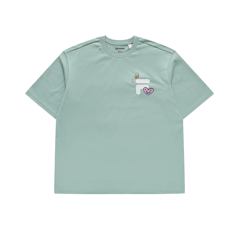 Футболка унисекс яркого озерно-зеленого цвета FILA FUSION 
Футболка унисекс яркого озерно-зеленого цвета FILA FUSION