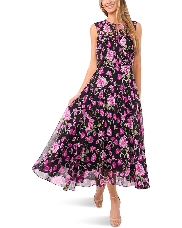 Женское платье миди CeCe Floral Tie Neck Shirred, Rich Black
Женское платье миди CeCe Floral Tie Neck Shirred, Rich Black