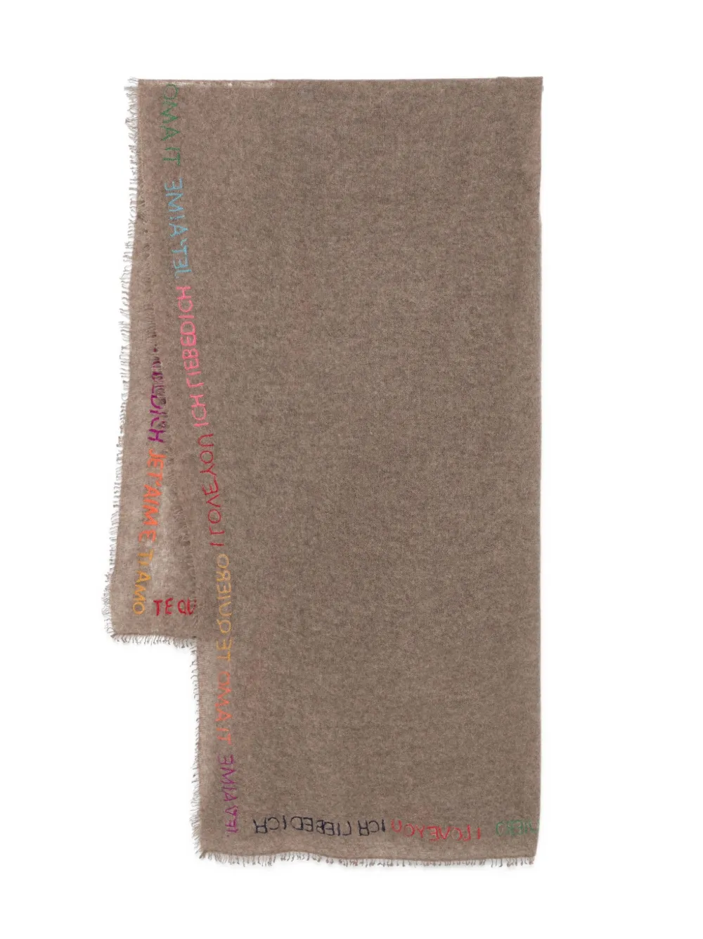 Шарф с бахромой и вышивкой FALIERO SARTI, коричневый
Шарф с бахромой и вышивкой FALIERO SARTI, коричневый