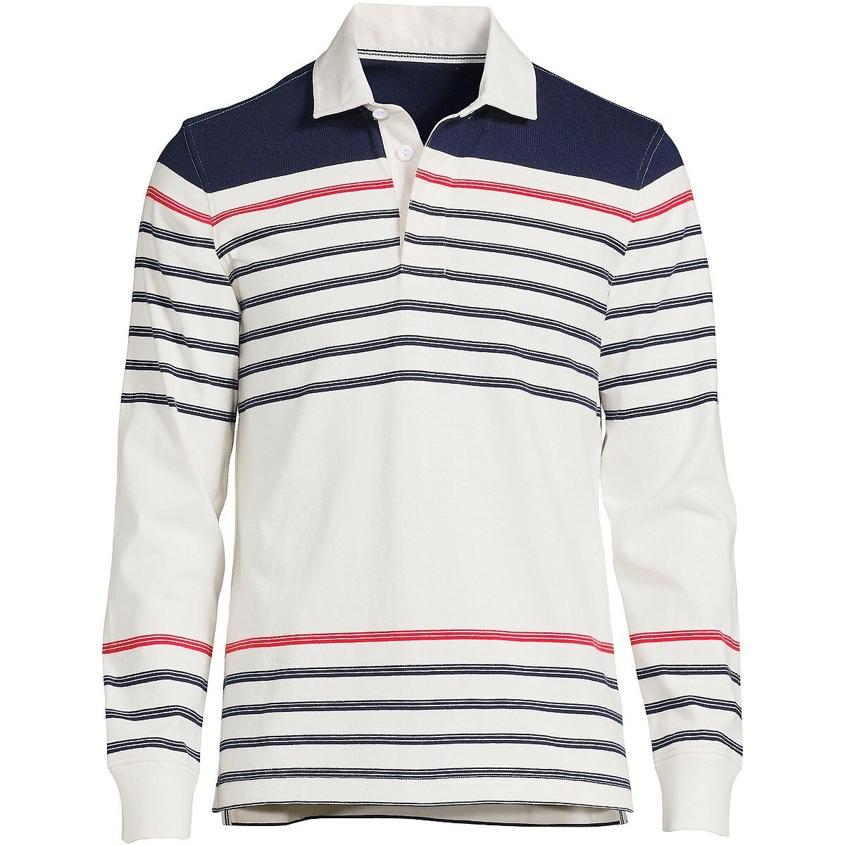 Мужская рубашка для регби с длинным рукавом в полоску Lands' End
Мужская рубашка для регби с длинным рукавом в полоску Lands' End