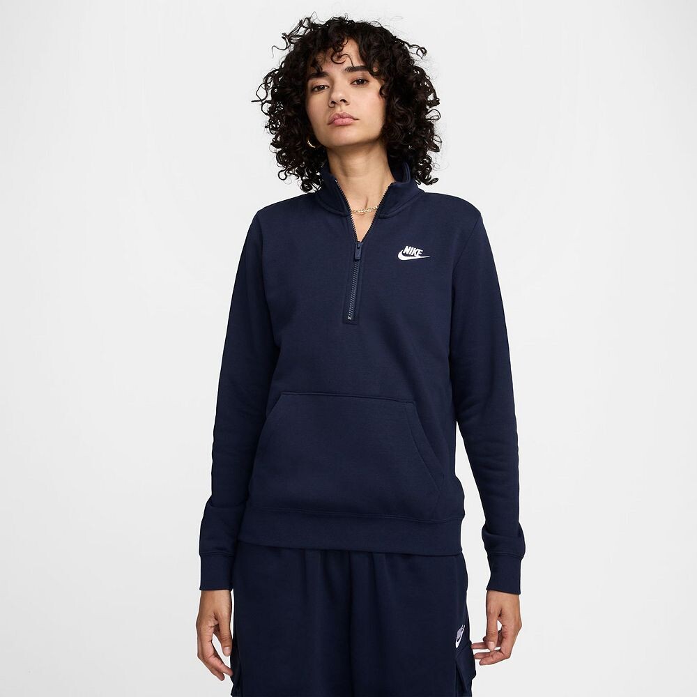 Женская флисовая толстовка с молнией без четверти Nike Sportswear Club, темно-синий
Женская флисовая толстовка с молнией без четверти Nike Sportswear Club, темно-синий