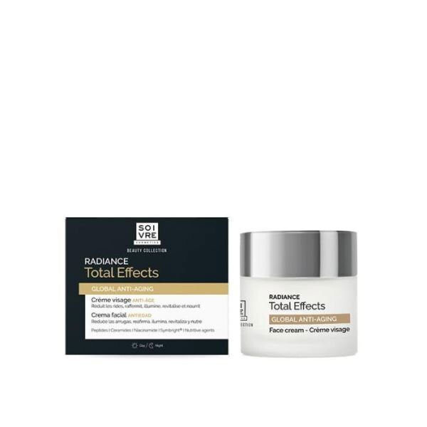 Увлажняющий крем для ухода за лицом Crema facial radiance total effects Soivre cosmetics, 50 мл
Увлажняющий крем для ухода за лицом Crema facial radiance total effects Soivre cosmetics, 50 мл