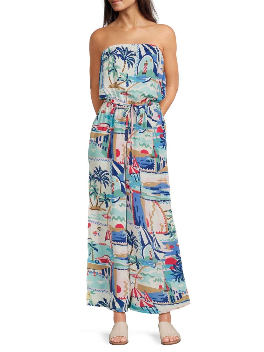 Комбинезон-бандо с принтом True Destinations, синий мульти
Комбинезон-бандо с принтом True Destinations, синий мульти