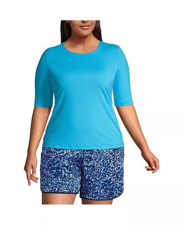 Плюс размер с круглым вырезом Rash Guard UPF 50 Солнцезащитная футболка для плавания Lands' End, синий
Плюс размер с круглым вырезом Rash Guard UPF 50 Солнцезащитная футболка для плавания Lands' End, синий