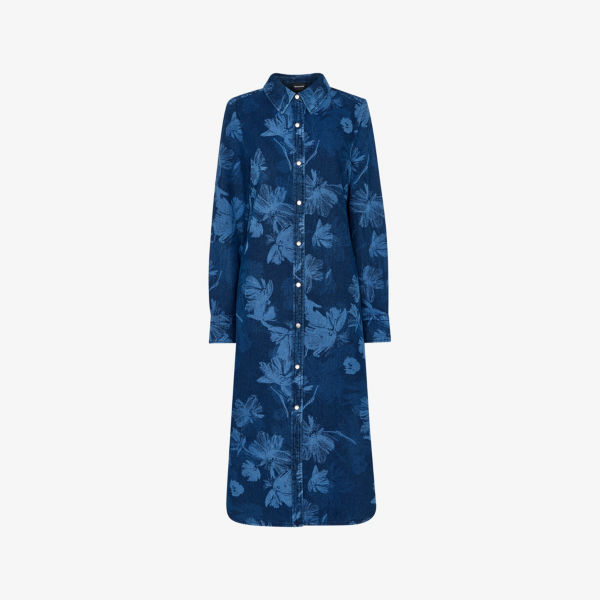 Платье-рубашка джинсовое Whistles с принтом, синий
Платье-рубашка джинсовое Whistles с принтом, синий