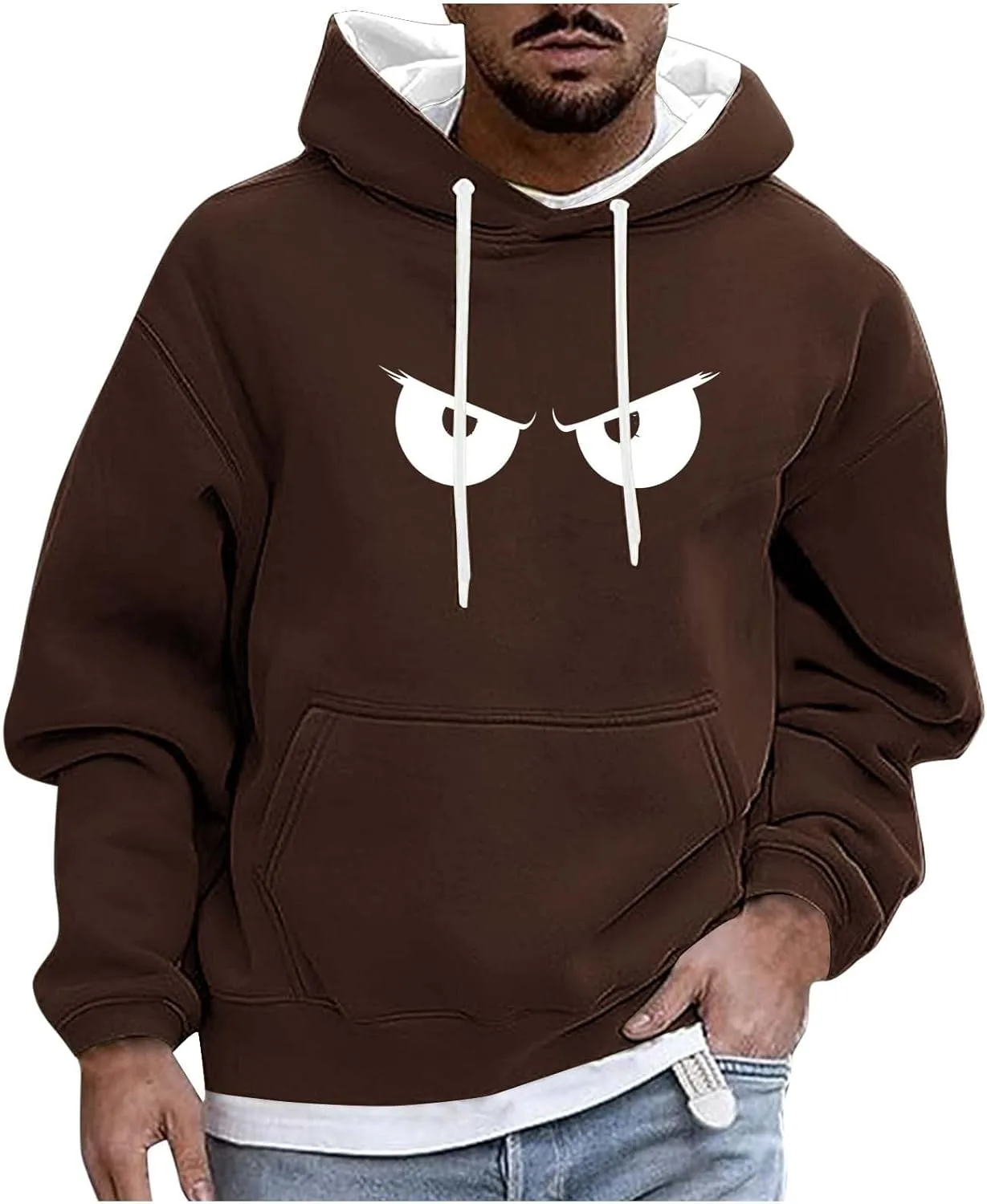 Мужской худи оверсайз с принтом в виде глаза для тренировок и бега
Мужской худи оверсайз с принтом в виде глаза для тренировок и бега