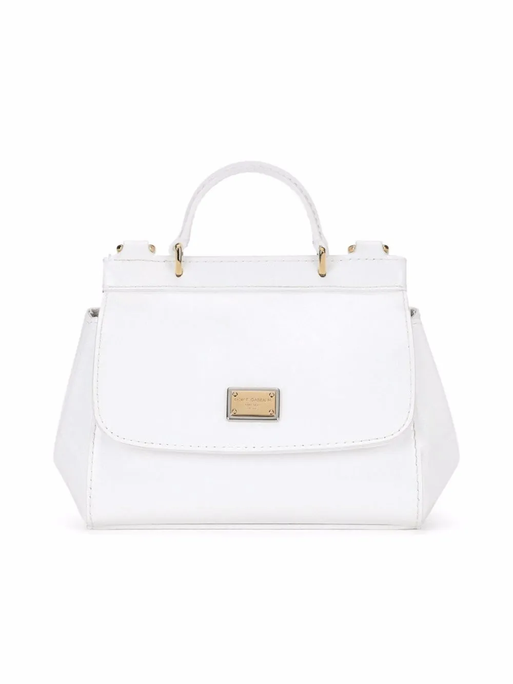 Лакированная мини-сумка Sicily Dolce & Gabbana Kids, белый 
Лакированная мини-сумка Sicily Dolce & Gabbana Kids, белый