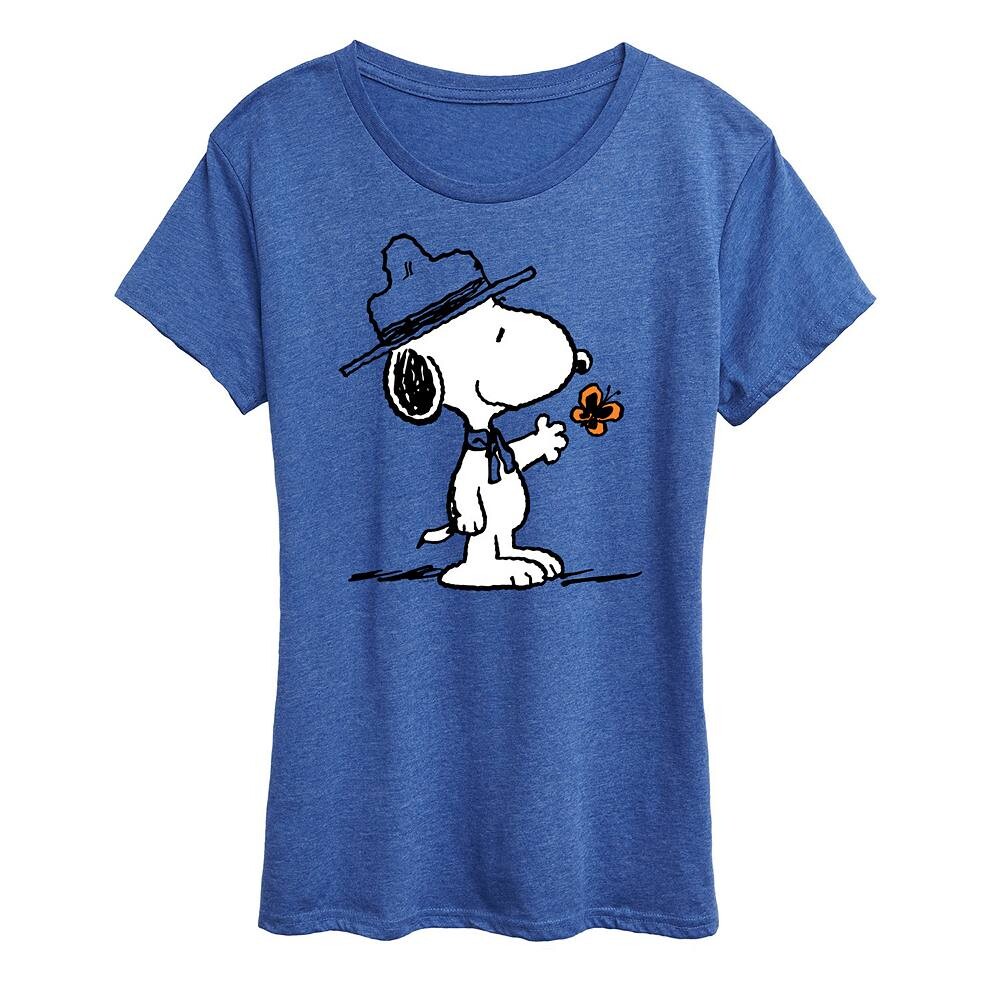 Женская футболка с рисунком Peanuts Ranger Snoopy Butterfly Licensed Character, цвет Heather Royal Blue
Женская футболка с рисунком Peanuts Ranger Snoopy Butterfly Licensed Character, цвет Heather Royal Blue