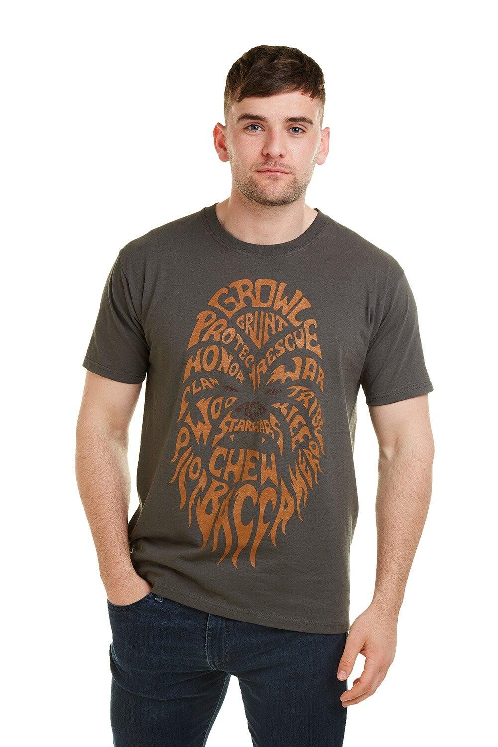 Хлопковая футболка с текстом Chewbacca Star Wars, серый
Хлопковая футболка с текстом Chewbacca Star Wars, серый