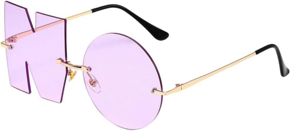 Модные солнцезащитные очки без оправы, креативный дизайн с нестандартными буквами, персонализированный аксессуар для вечеринки, для тех, кто любит оригинальный декор Generic, Purple
Модные солнцезащитные очки без оправы, креативный дизайн с нестандартными буквами, персонализированный аксессуар для вечеринки, для тех, кто любит оригинальный декор Generic, Purple