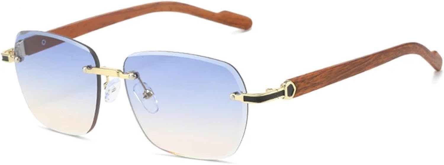 Винтажные солнцезащитные очки без оправы для женщин и мужчин, модные, роскошные, для активного отдыха, вождения, путешествий, с защитой от УФ-излучения UV400 TKKTLLT, Brown Blue Yellow
Винтажные солнцезащитные очки без оправы для женщин и мужчин, модные, роскошные, для активного отдыха, вождения, путешествий, с защитой от УФ-излучения UV400 TKKTLLT, Brown Blue Yellow