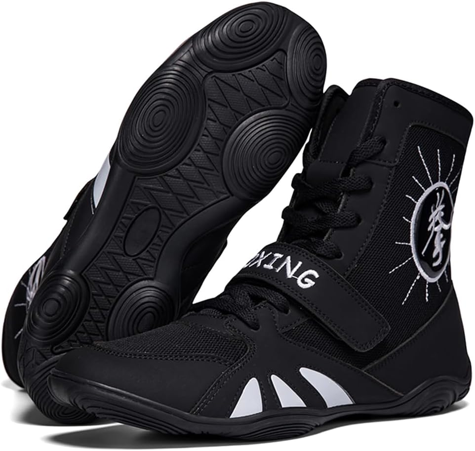 Высокие боксерские кроссовки для мужчин, легкие фитнес-бутсы, борцовские туфли с резиновой подошвой для кикбоксинга, зала и боевых видов спорта Hiuzylqx, черный
Высокие боксерские кроссовки для мужчин, легкие фитнес-бутсы, борцовские туфли с резиновой подошвой для кикбоксинга, зала и боевых видов спорта Hiuzylqx, черный