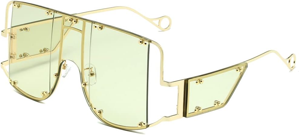 Солнцезащитные очки LASPOR увеличенного квадратного размера для женщин и мужчин, в большой оправе, без оправы, модные, винтажные, с металлическими заклепками, защита от УФ-излучения UV400, Light Green
Солнцезащитные очки LASPOR увеличенного квадратного размера для женщин и мужчин, в большой оправе, без оправы, модные, винтажные, с металлическими заклепками, защита от УФ-излучения UV400, Light Green