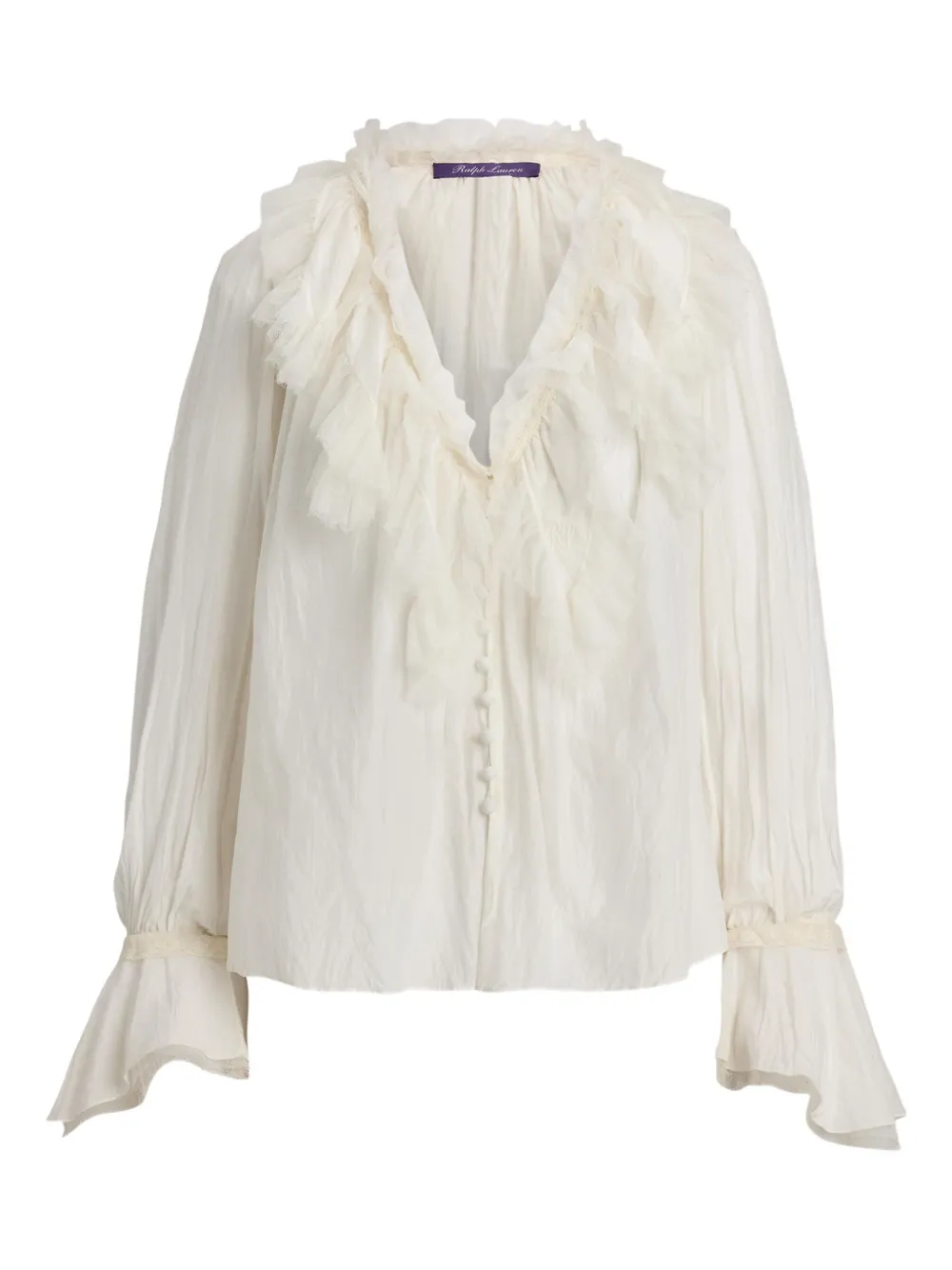 Блузка Kensley с оборками и расклешенными рукавами Ralph Lauren Collection, нейтральный
Блузка Kensley с оборками и расклешенными рукавами Ralph Lauren Collection, нейтральный