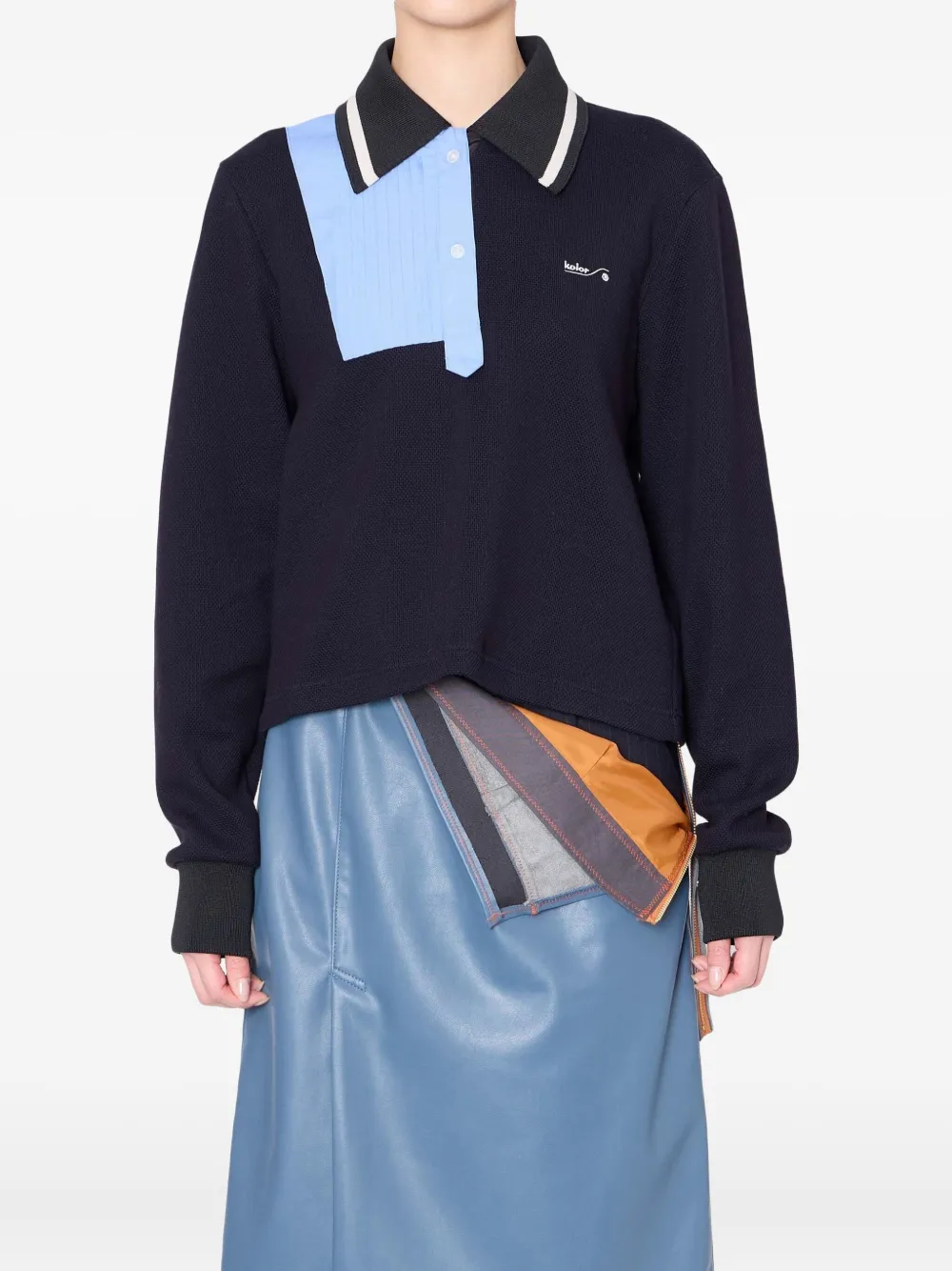 Рубашка поло асимметричного кроя Kolor, синий
Рубашка поло асимметричного кроя Kolor, синий