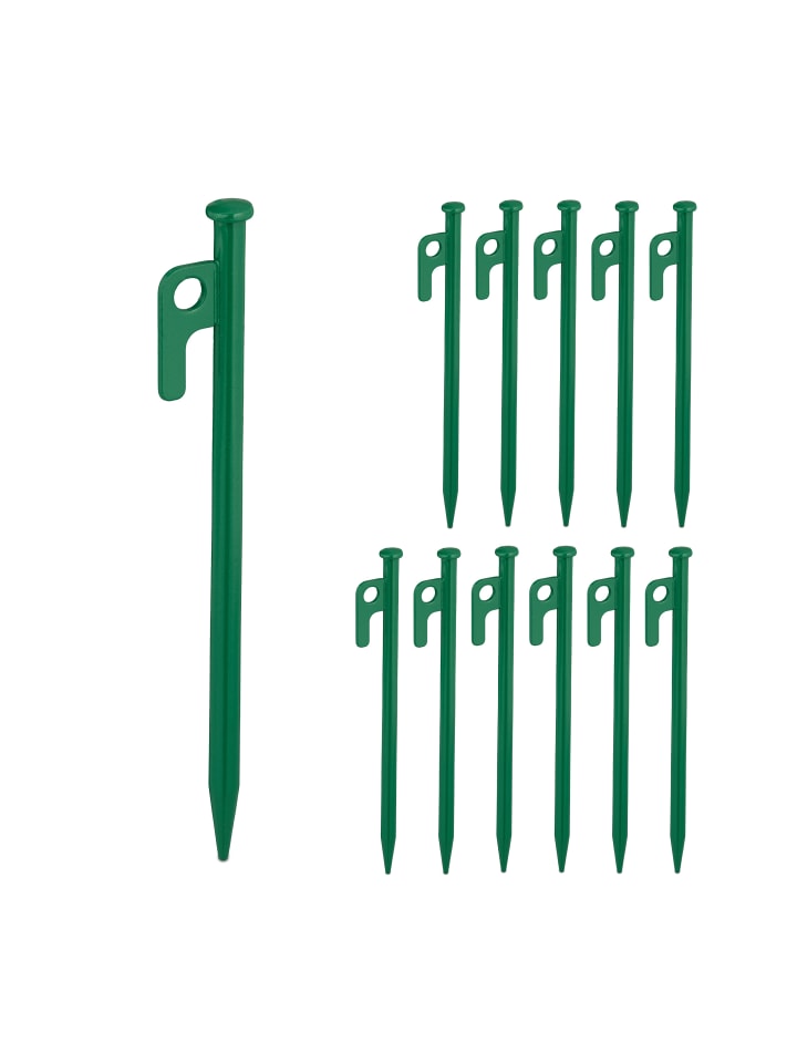 Relaxdays 12 колышков для палатки, зеленые, для установки на грунт (высота) 20 см
Relaxdays 12 колышков для палатки, зеленые, для установки на грунт (высота) 20 см