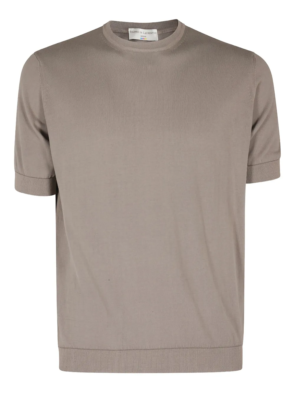 Топ из трикотажной резинки с короткими рукавами Filippo De Laurentiis, коричневый 
Топ из трикотажной резинки с короткими рукавами Filippo De Laurentiis, коричневый
