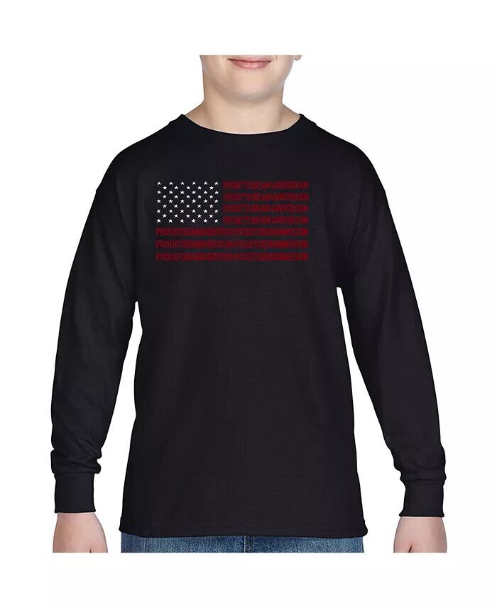 Футболка с длинными рукавами Boys Proud To Be American Word Art La Pop Art, черный
Футболка с длинными рукавами Boys Proud To Be American Word Art La Pop Art, черный