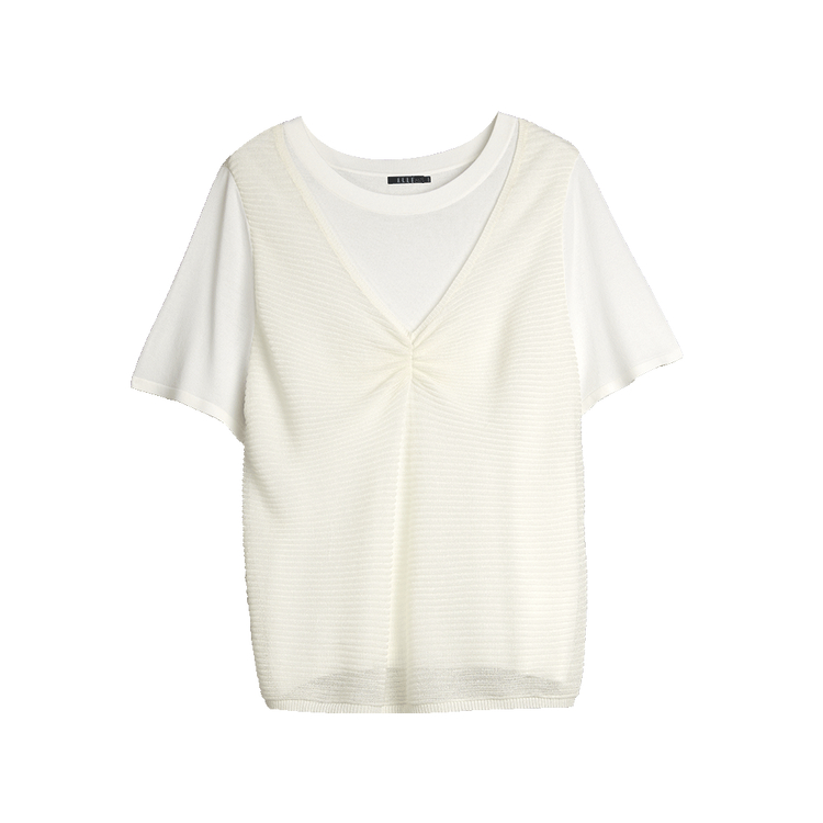 ELLE Тонкий свитер с круглым вырезом Women's Ecru
ELLE Тонкий свитер с круглым вырезом Women's Ecru