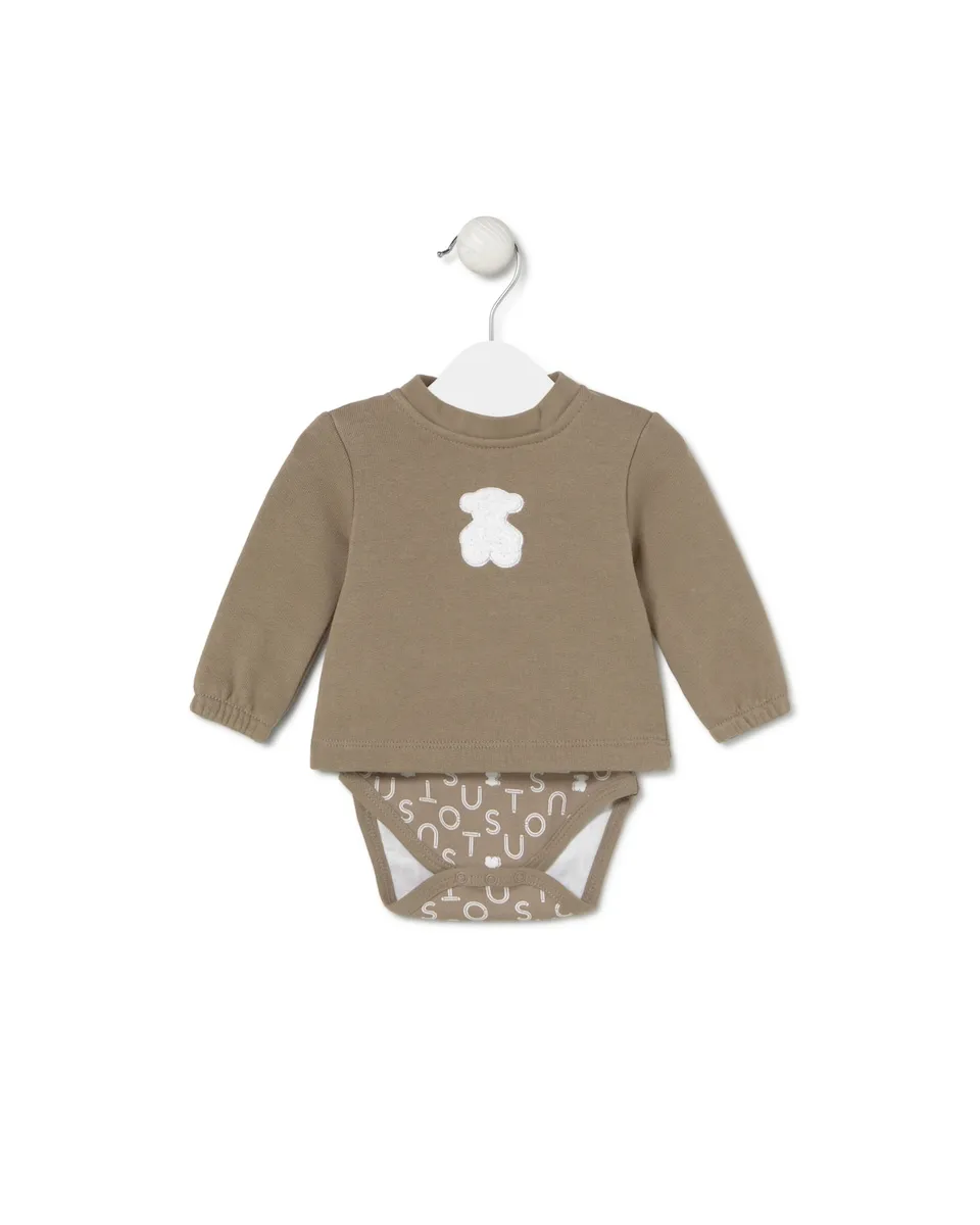 Боди для малыша с однотонным хлопковым джемпером в сочетании с принтом Tous, бежевый
Боди для малыша с однотонным хлопковым джемпером в сочетании с принтом Tous, бежевый