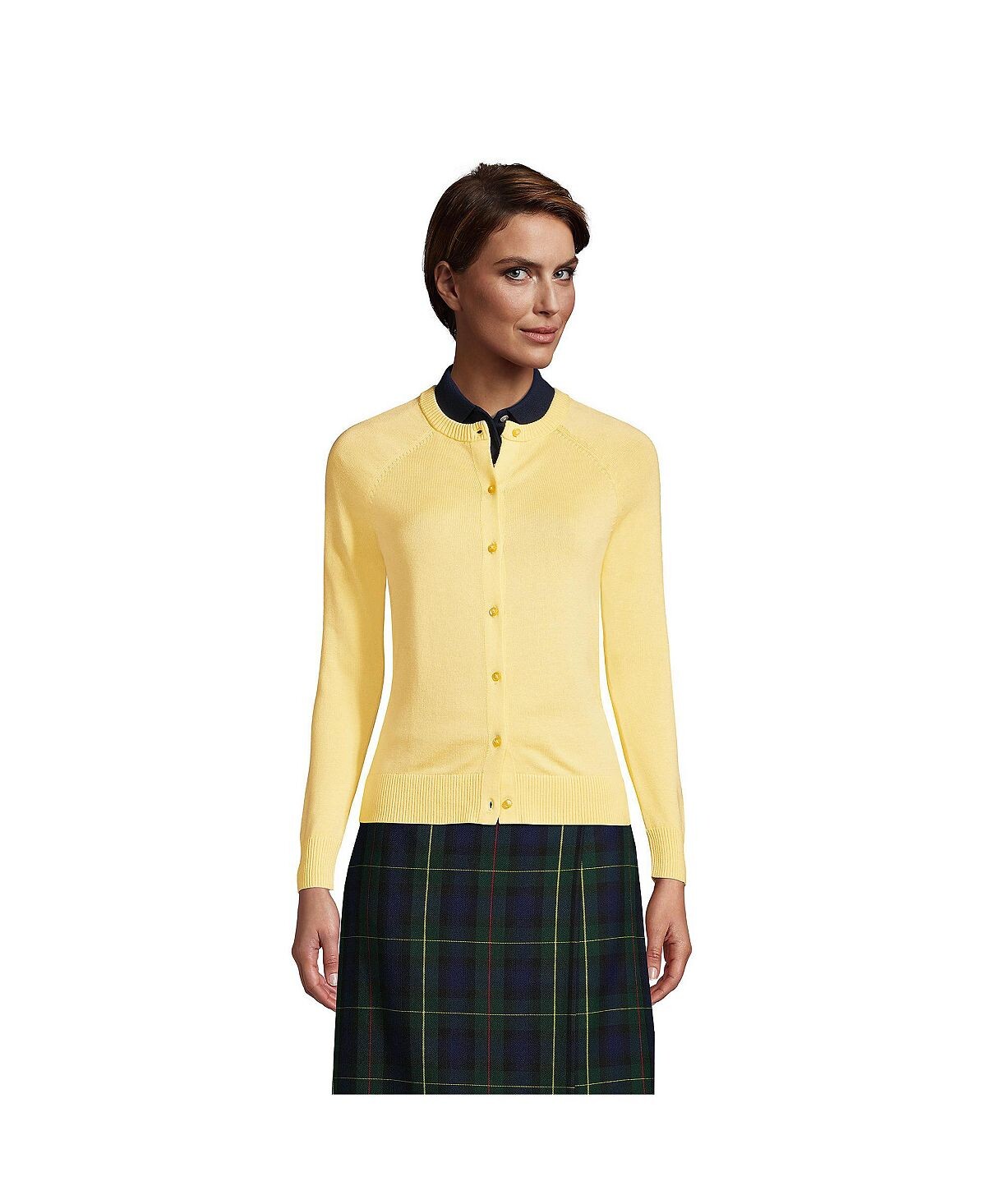 Школьная форма, женский хлопковый свитер-кардиган из модала Lands' End
Школьная форма, женский хлопковый свитер-кардиган из модала Lands' End