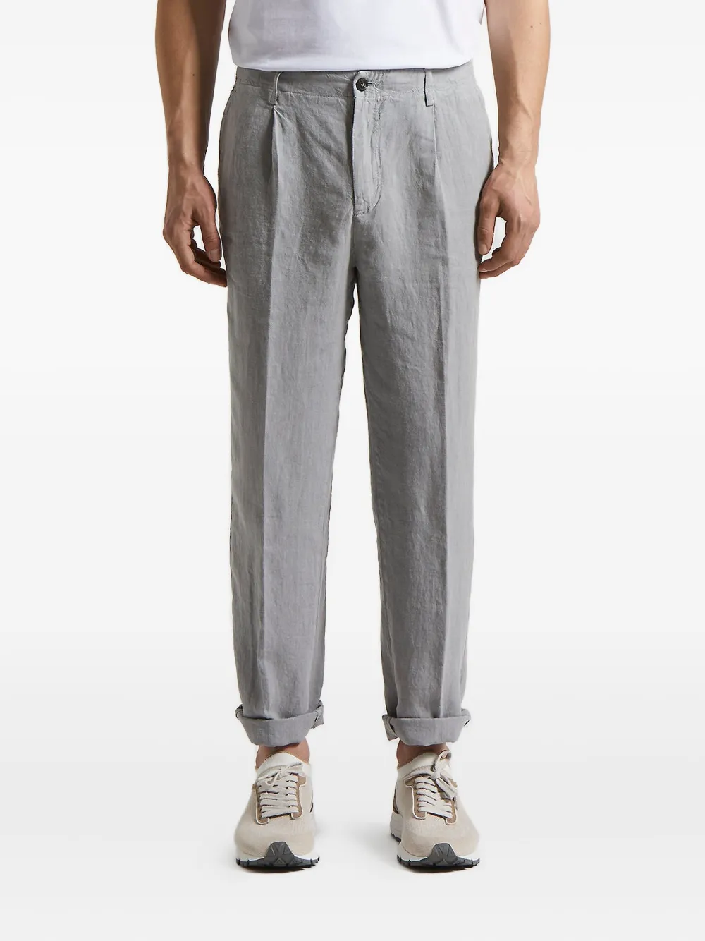 Плиссированные льняные брюки Peserico, серый
Плиссированные льняные брюки Peserico, серый