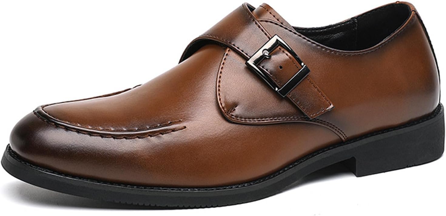 Мужские модные лоферы на массивном каблуке из телячьей кожи с монк-застежкой, заостренным носком, удобные, легко надеваемые оксфорды для делового стиля, повседневных, свадебных и официальных мероприятий Neuugo, коричневый
Мужские модные лоферы на массивном каблуке из телячьей кожи с монк-застежкой, заостренным носком, удобные, легко надеваемые оксфорды для делового стиля, повседневных, свадебных и официальных мероприятий Neuugo, коричневый