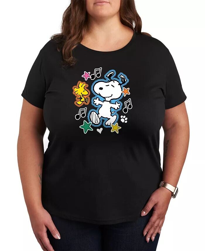 Модная футболка больших размеров с рисунком арахиса Snoopy Hybrid Apparel, черный
Модная футболка больших размеров с рисунком арахиса Snoopy Hybrid Apparel, черный