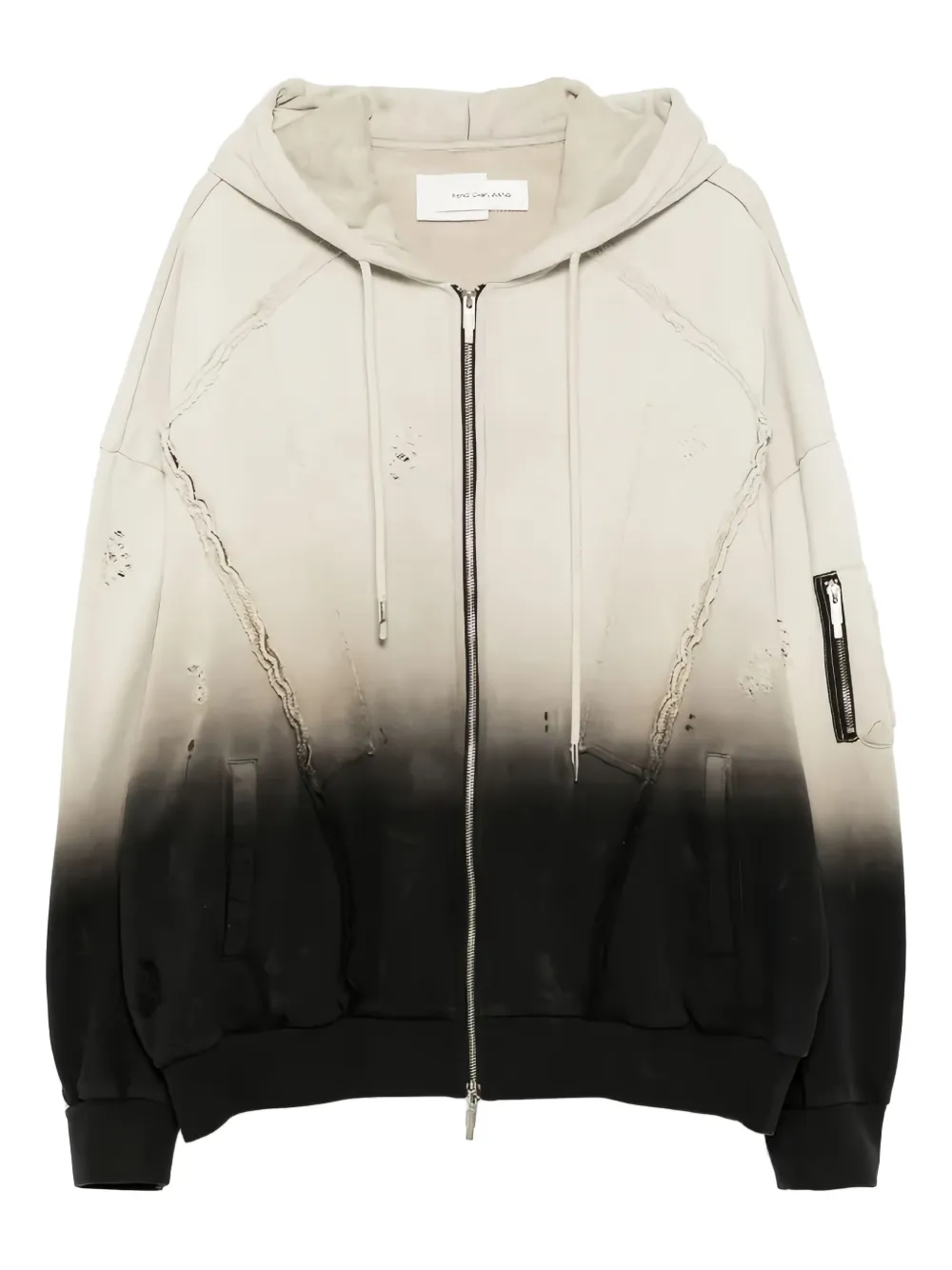 Худи на молнии с эффектом потертости Feng Chen Wang, белый
Худи на молнии с эффектом потертости Feng Chen Wang, белый