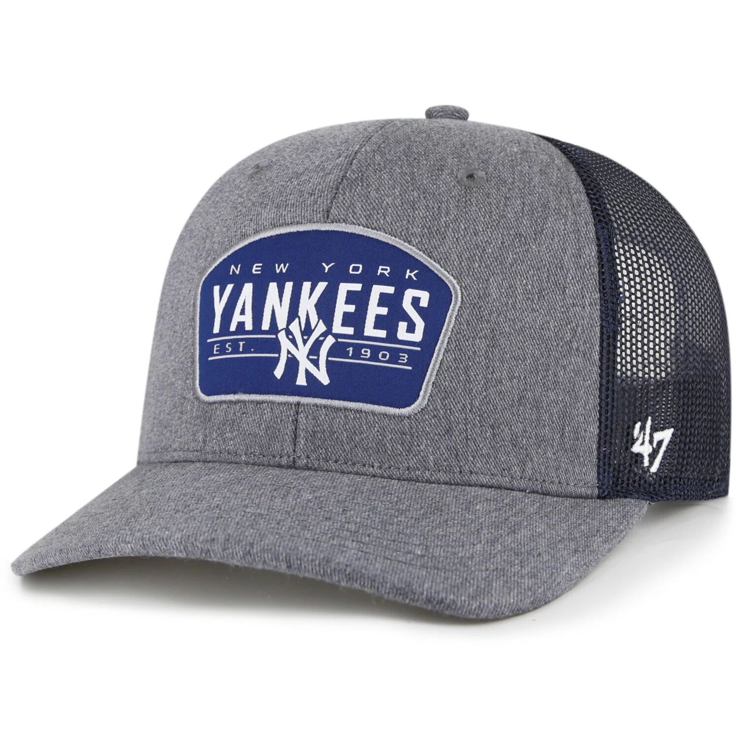 Мужская кепка Snapback темно-серого/темно-синего цвета '47 New York Yankees Slate Trucker
Мужская кепка Snapback темно-серого/темно-синего цвета '47 New York Yankees Slate Trucker