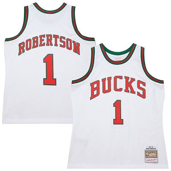 Мужская футболка Oscar Robertson Milwaukee Bucks Hardwood Classics Swingman белая Mitchell & Ness
Мужская футболка Oscar Robertson Milwaukee Bucks Hardwood Classics Swingman белая Mitchell & Ness