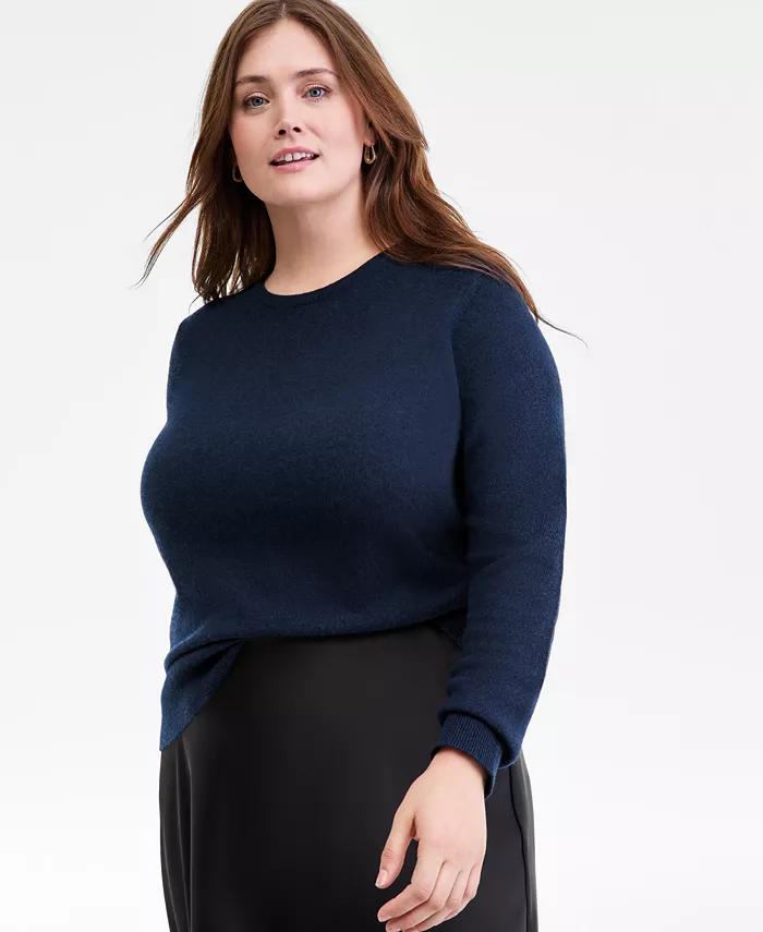 Свитер с круглым вырезом из 100% кашемира больших размеров Charter Club, синий
Свитер с круглым вырезом из 100% кашемира больших размеров Charter Club, синий