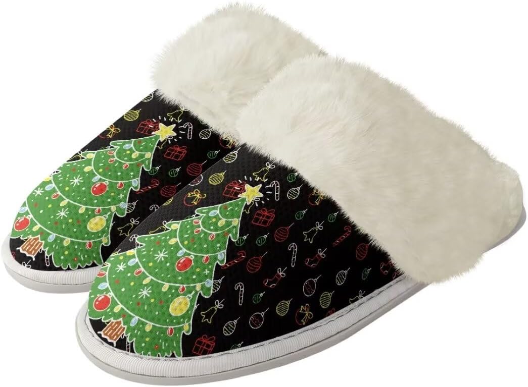 Женские и мужские рождественские пушистые тапочки xixirimido с противоскользящей подошвой для дома и улицы, Christmas Tree Print
Женские и мужские рождественские пушистые тапочки xixirimido с противоскользящей подошвой для дома и улицы, Christmas Tree Print