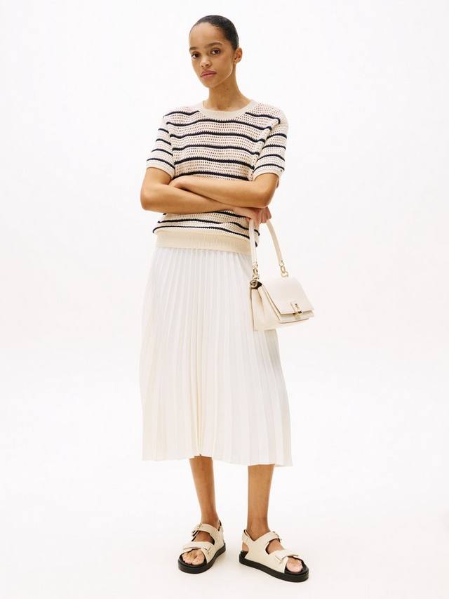 Насыщенный джемпер из органического хлопка в полоску pointelle Tommy Hilfiger, разноцветный
Насыщенный джемпер из органического хлопка в полоску pointelle Tommy Hilfiger, разноцветный