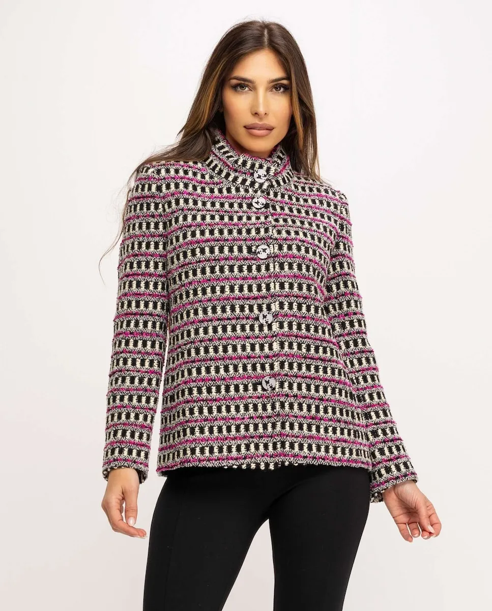 Женская куртка с воротником-стойкой и застежкой на пуговицы Fsh, белый/черный
Женская куртка с воротником-стойкой и застежкой на пуговицы Fsh, белый/черный