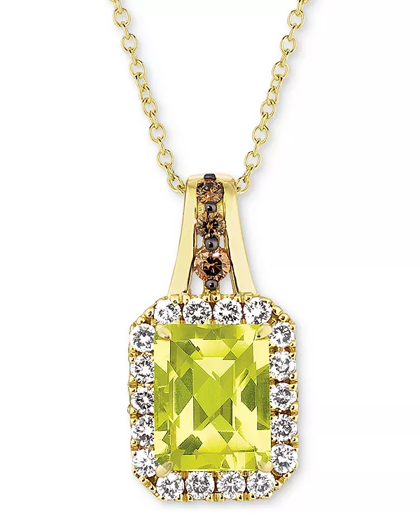 Ожерелье с подвеской 18 дюймов из 14-каратного розового золота с коричным цитрином (1-1/3 карата) и бриллиантом (3/8 карата) (также с аметистом, голубым топазом, перидотом и дымчатым кварцем) Le Vian, peridot
Ожерелье с подвеской 18 дюймов из 14-каратного розового золота с коричным цитрином (1-1/3 карата) и бриллиантом (3/8 карата) (также с аметистом, голубым топазом, перидотом и дымчатым кварцем) Le Vian, peridot